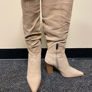Vince Camuto Derika’s - 7.5 - Nude Suede Knee High